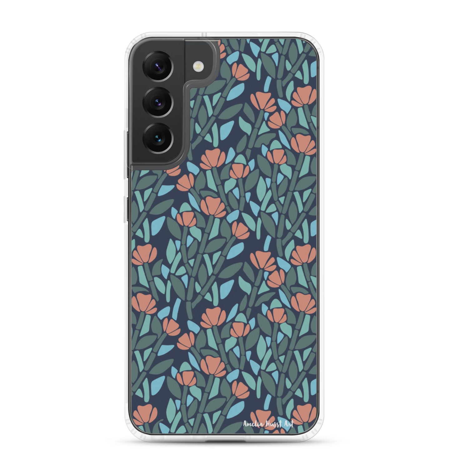 Une Coque Samsung avec motif de coquelicots floral, différents modèles disponibles Amelia Hurst Art