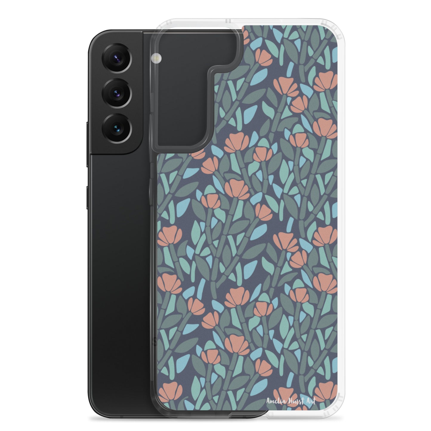 Une Coque Samsung avec motif de coquelicots floral, différents modèles disponibles Amelia Hurst Art