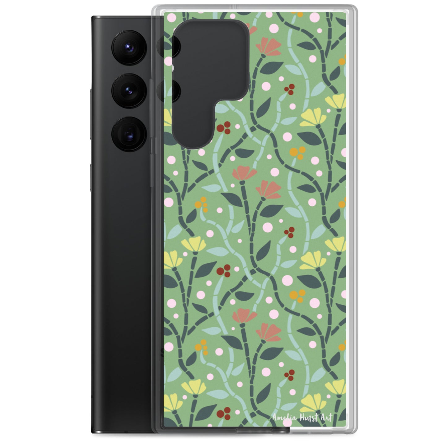 Une Coque Samsung avec motif coquelicots, différents modèles disponibles Amelia Hurst Art